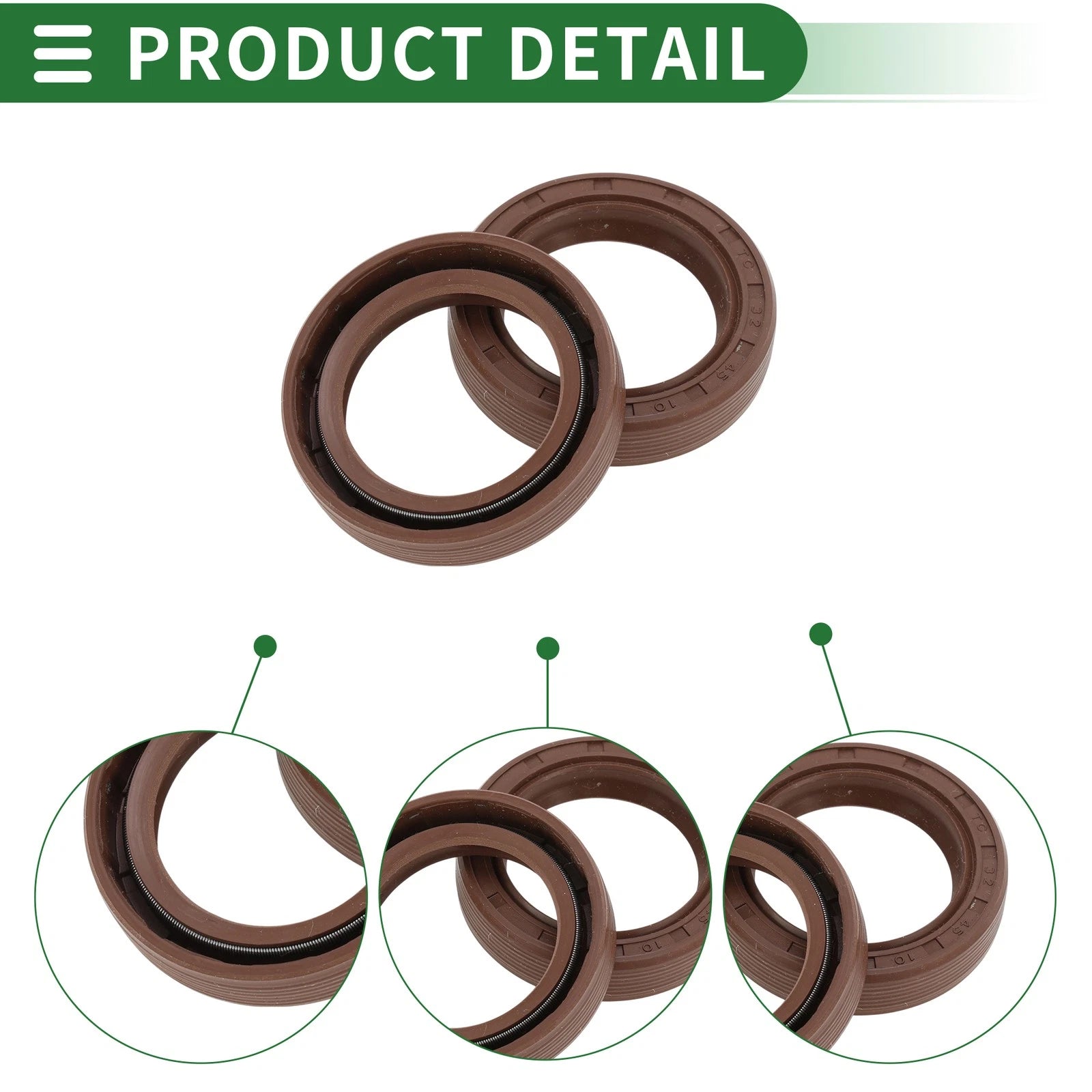 Set of 5 Oil Seal FKM Rubber 32x45x10mm High Pressure