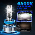 H11 H8 H9 LED Headlight Kit for High Low Beam Bulbs (6500K, 5000LM)