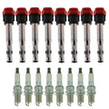 Set of 8 Ignition Coils & NGK Laser Platinum Spark Plugs for Touareg Q7 S5 V8