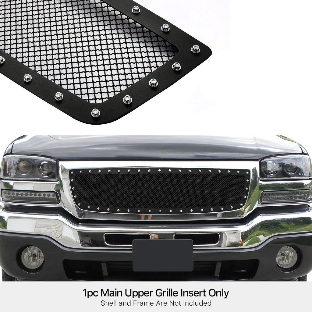 Upper Black Mesh Grille Insert for GMC Sierra 1500 (2003-2006)