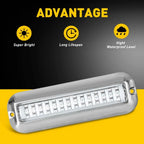 2X LED Green Underwater Transom Light for Pontoon Yacht