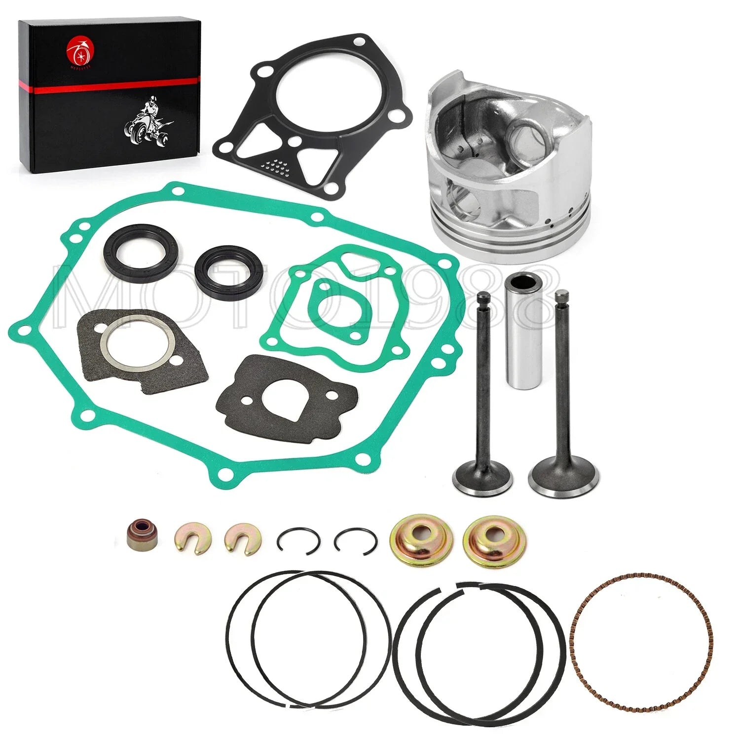 Piston Gasket Valve Rebuild Kit for Yamaha Golf Cart G2 G5 G8 G9 (1989–1996)