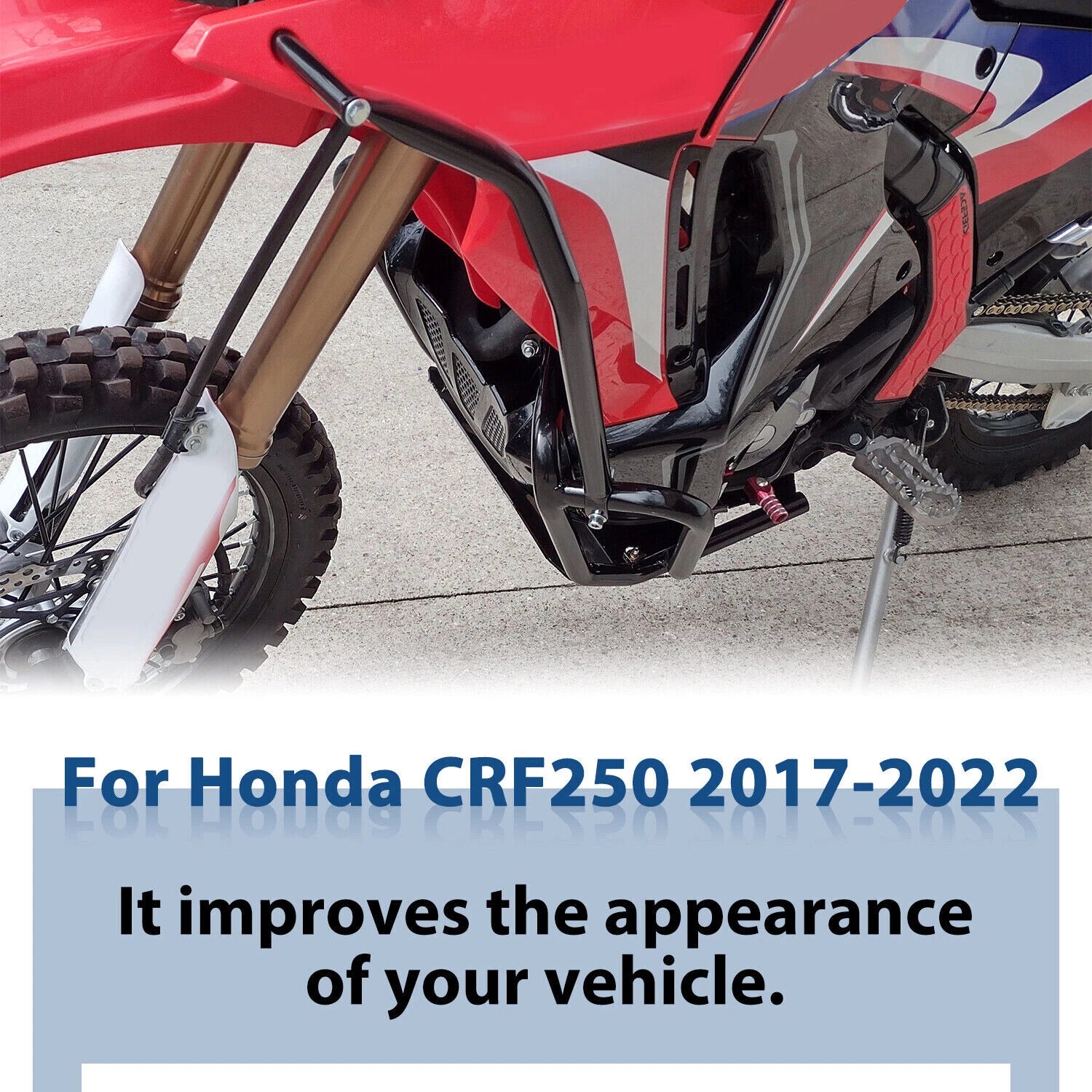Full Crash Bar Engine Guard Skid Plate for Honda CRF250 Rally (2017–2022)