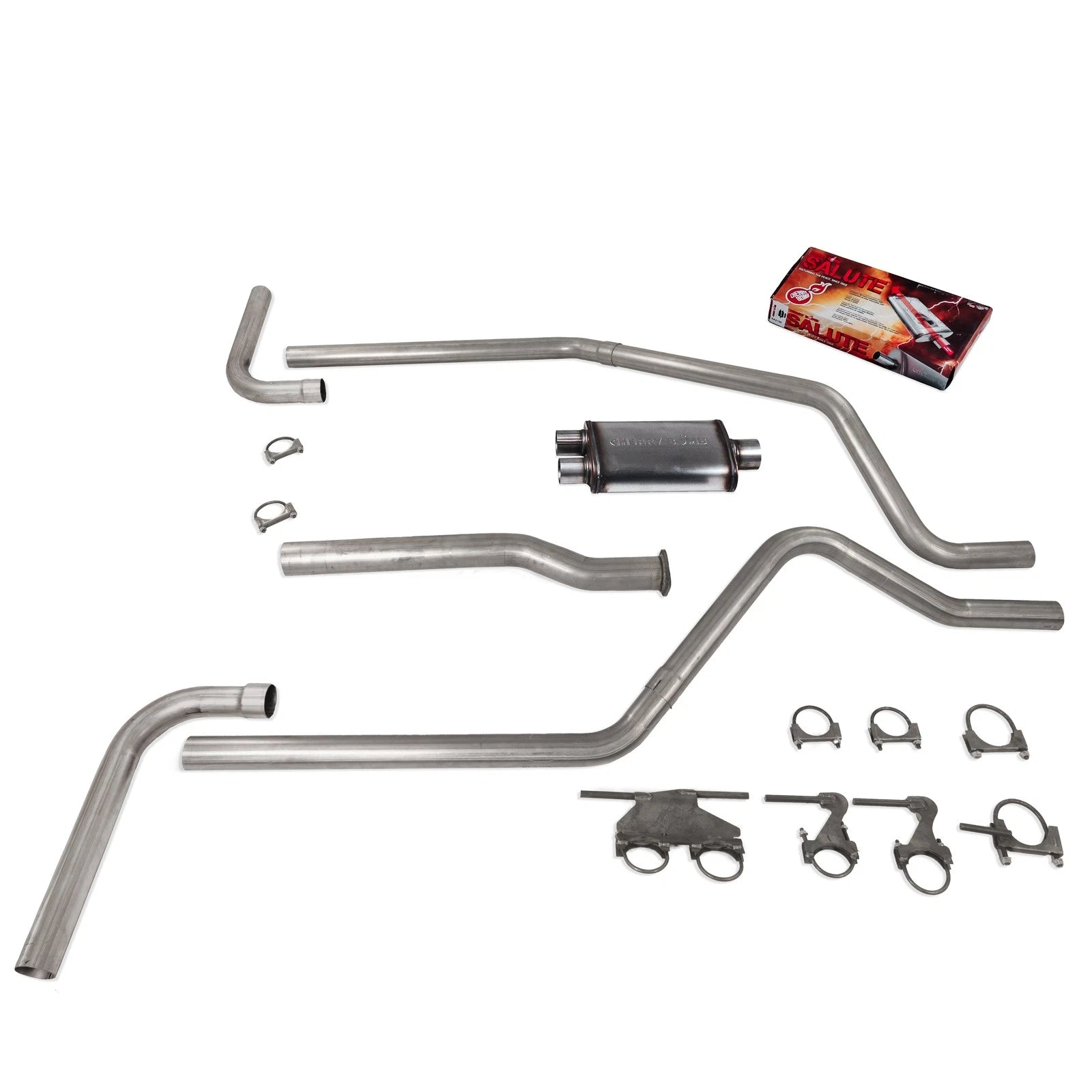 Dual Exhaust for Dodge Ram 1500 (2019–2025) 2.5" Cherry Bomb Salute Side E