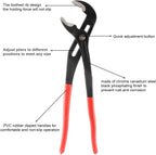 3 Pack Water Pump Pliers Set - 16in, 10in, 7in Channel Lock Pliers
