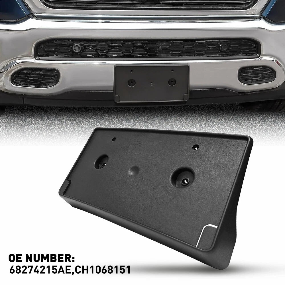 Front License Tag Plate Bracket Holder for Dodge Ram 1500 (2019–2022) 68274215AE