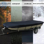 Boat Cover for Jon Boat (12FT, 56 inch) - Heavy Duty Waterproof