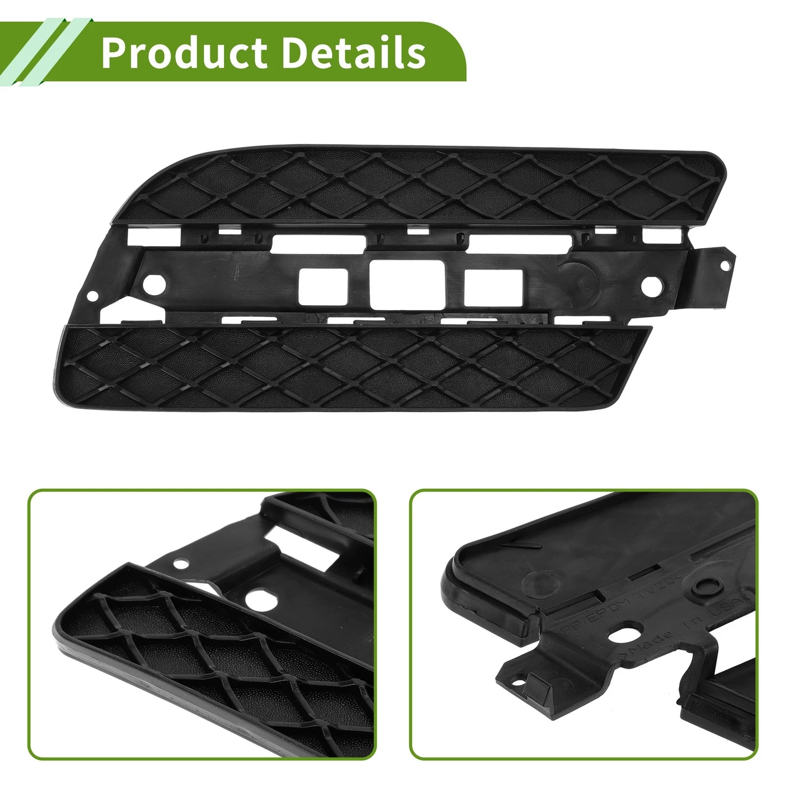 1 Pc Fog Light Grill for Mercedes Benz GL350 (2007–2012) No. 1648847222 Black
