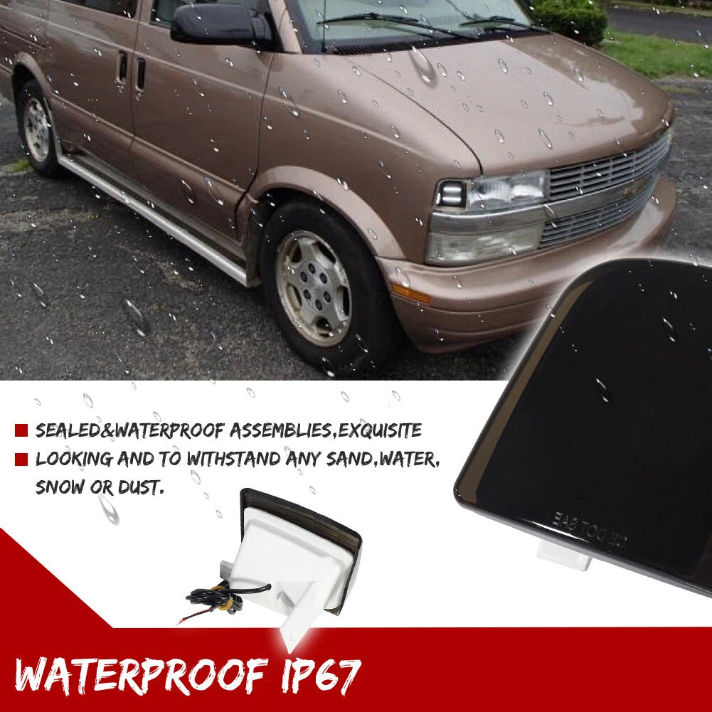 Smoked White LED Corner Parking Side Marker Lamps for Chevy Safari Van (1995–2005)