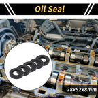 Set of 5 Oil Seal Rotary Shaft Seal NBR Rubber 28x52x8mm