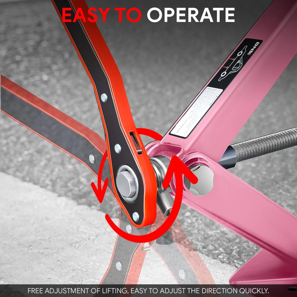 17.4in Steel Leveling Scissor Jack for SUV Wagon (4409lbs Capacity)