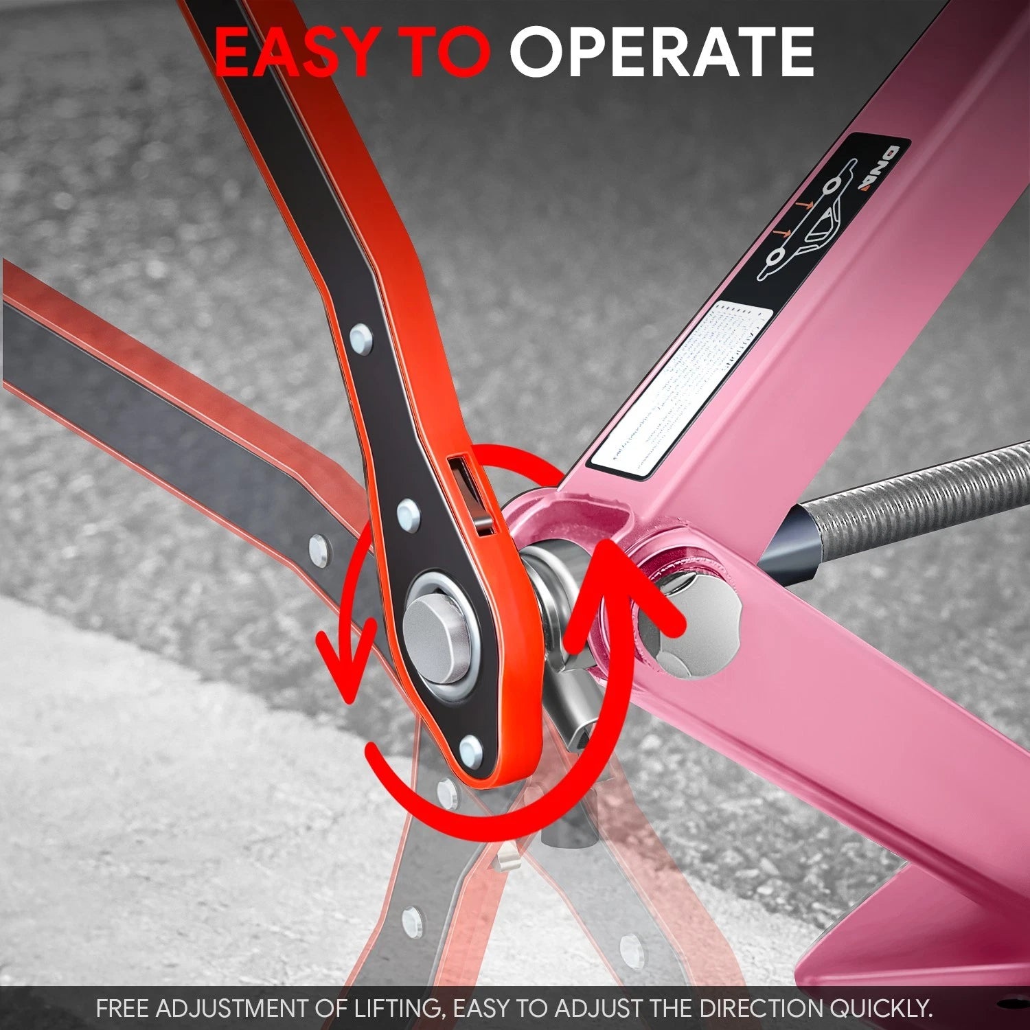 17.4in Steel Leveling Scissor Jack for SUV Wagon (4409lbs Capacity)
