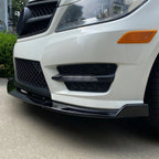 Gloss Black Front Bumper Lip Splitter for Mercedes Benz C-Class (2008–2014)
