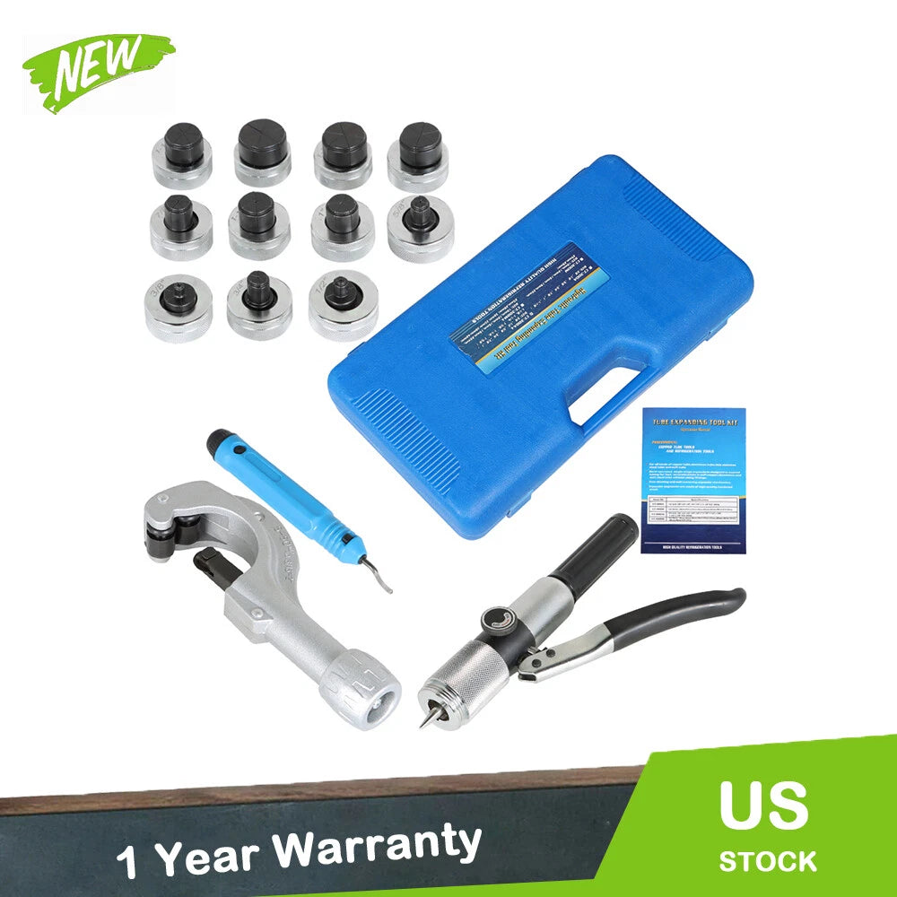 HVAC Hydraulic Swaging Tool Kit for Copper Tubing (3/8" to 1-5/8")