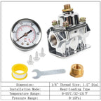 Fuel Pressure Regulator Kit with Gauge for Holley Carbureted (1-4 PSI)