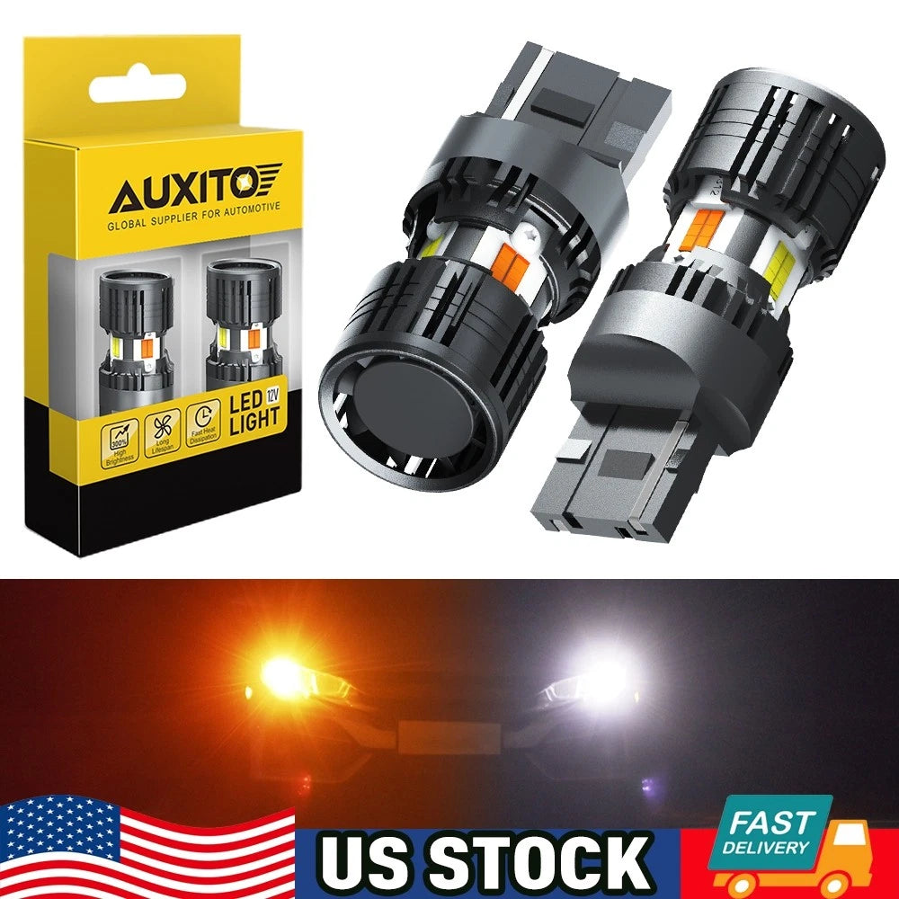 2X AUXITO 7443 LED Front Turn Signal Blinker Light Bulbs for
