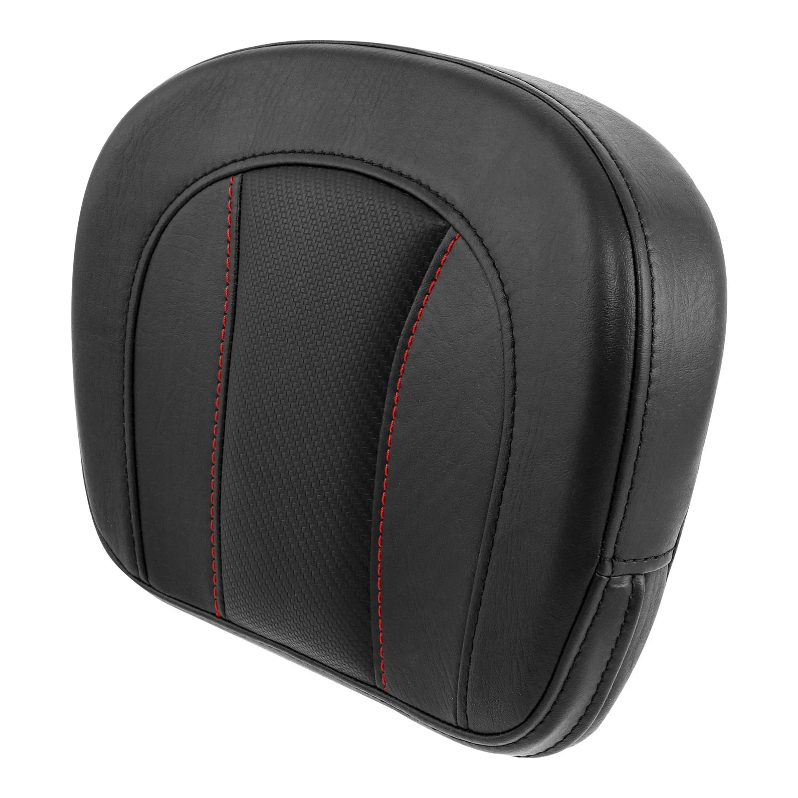 Passenger Sissy Bar Backrest Red Stitching for Harley Touring Street Glide