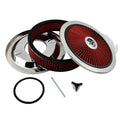 14" x 3" Red Round High Flow Washable Air Cleaner for SBC (350)