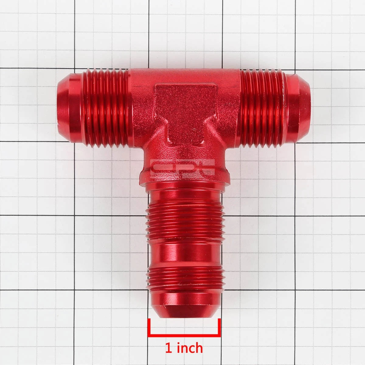 12AN Male to Female Bulkhead Flare Tee Fitting for Fuel/Oil (Red Anodized)