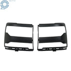 Pair of Black Headlight Trim Bezels for Chevy Silverado 1500 (2016–2018)