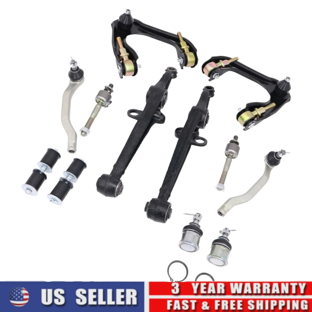 Set of 12 Front Upper Lower Control Arm Tie Rod Ball Joint for Honda Accord