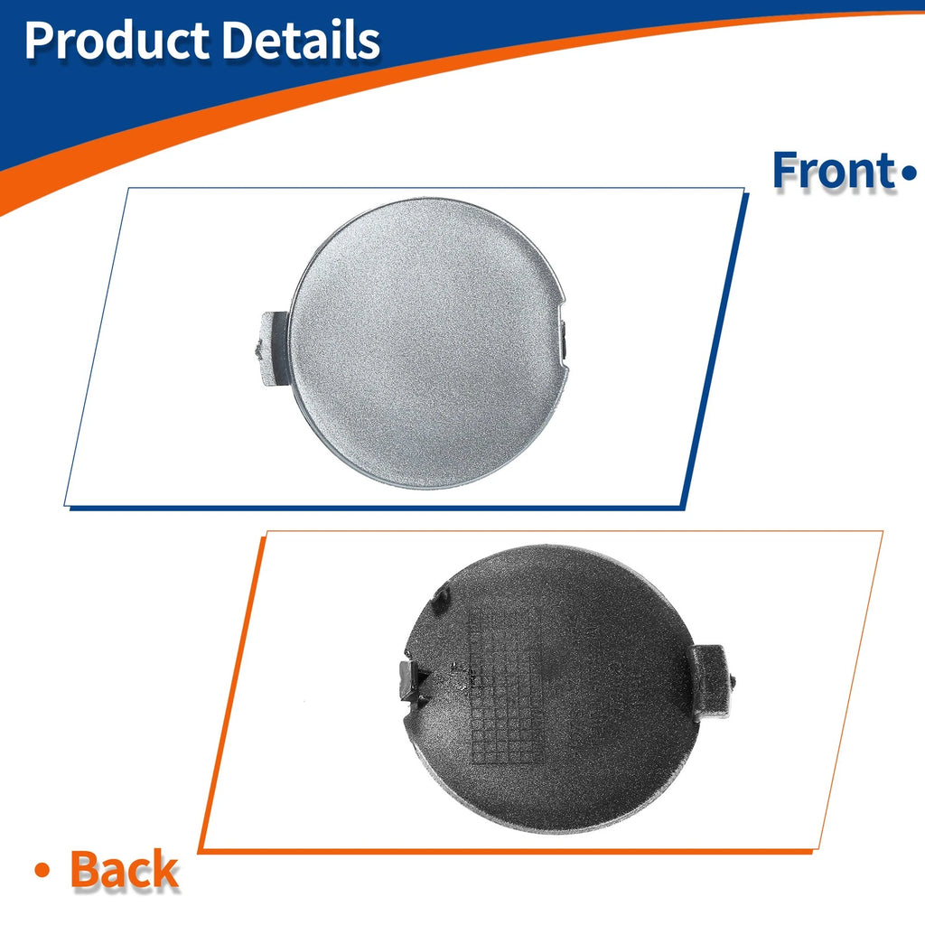 Rear Left Tow Hook Cover for Mazda 6 Atenza (2018–2021) Silver Tone