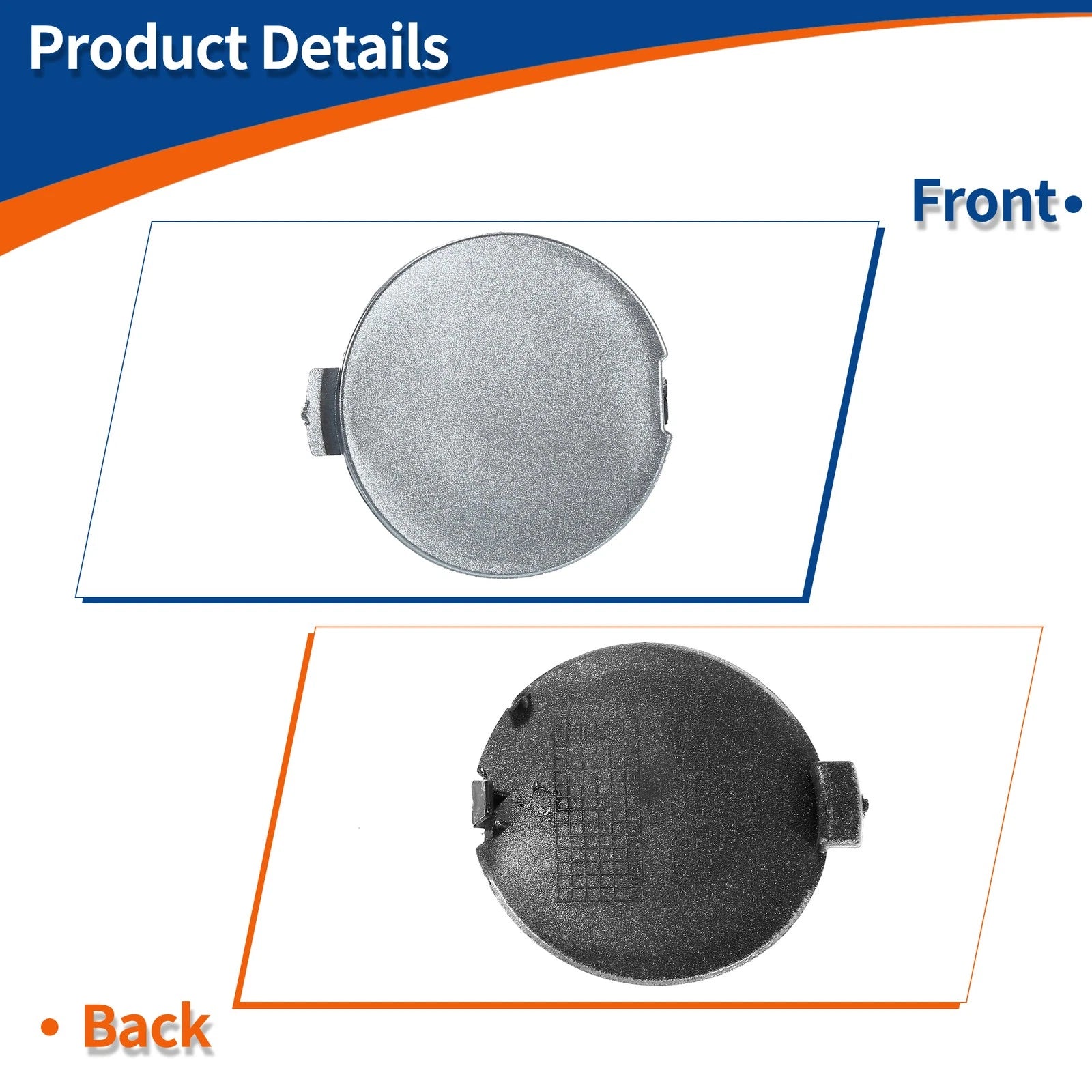 Rear Left Tow Hook Cover for Mazda 6 Atenza (2018–2021) Silver Tone