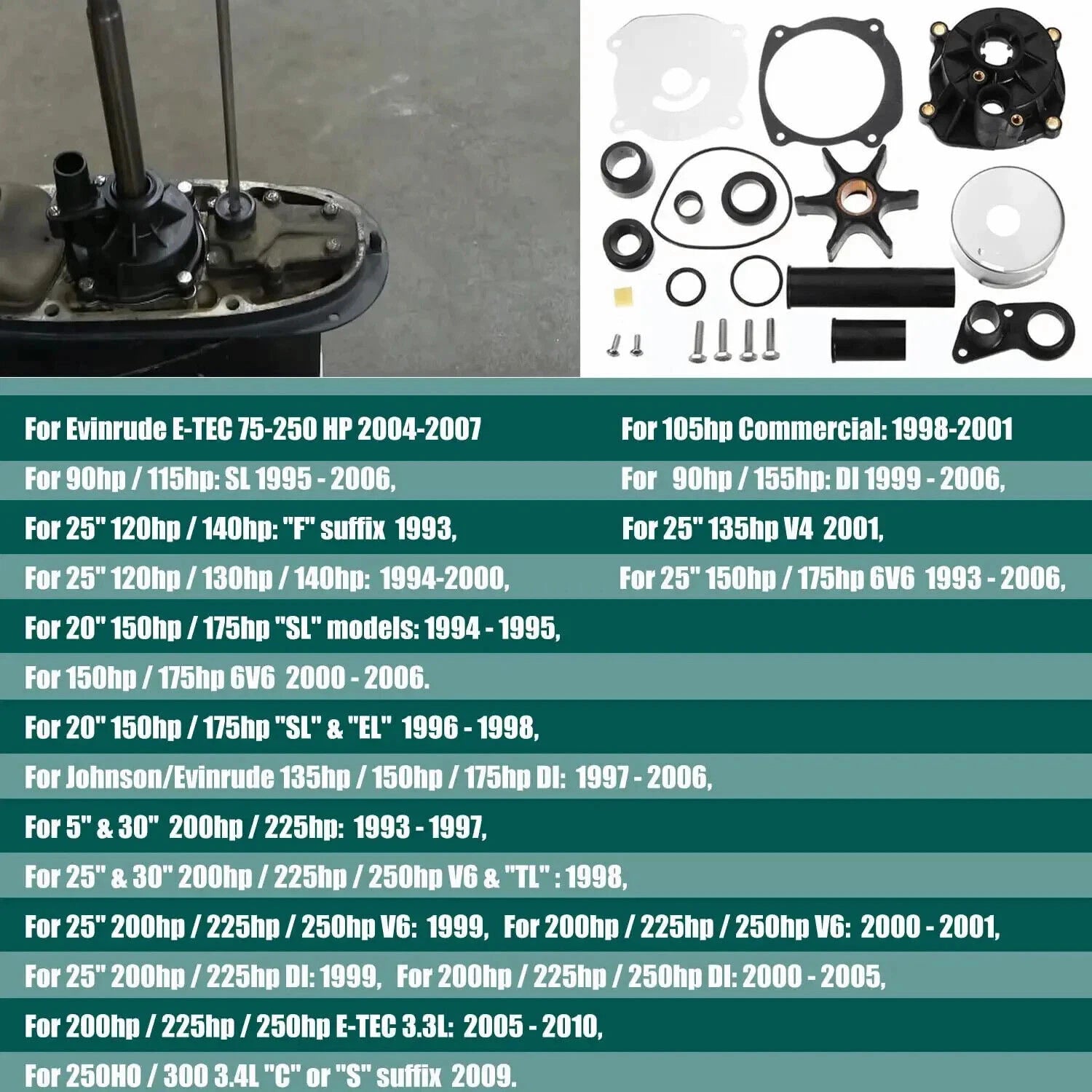 Water Pump Impeller Kit for Johnson (2000–2006)