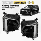 LED Headlight Pair for Chevy Traverse (2022–2024) w/o LED DRL Projector