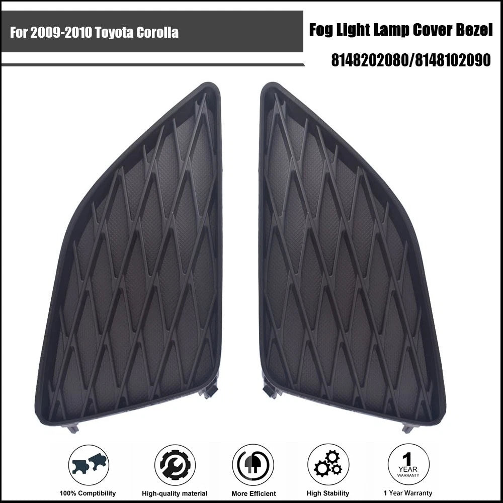 Set of 2 Fog Light Lamp Covers for Toyota Corolla (2009–2010)