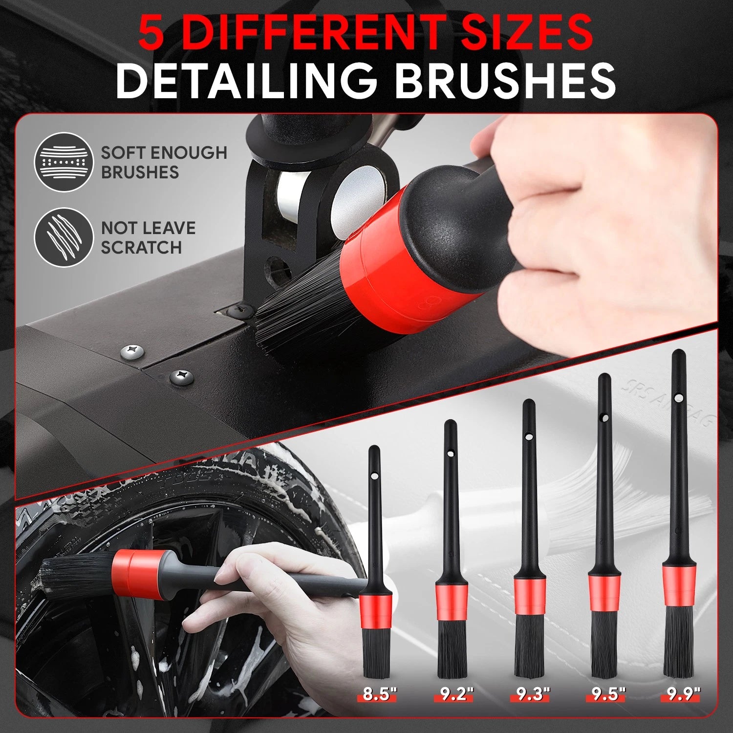 19-Piece Car Wash Cleaning Kit for All Vehicles (Interior Exterior)