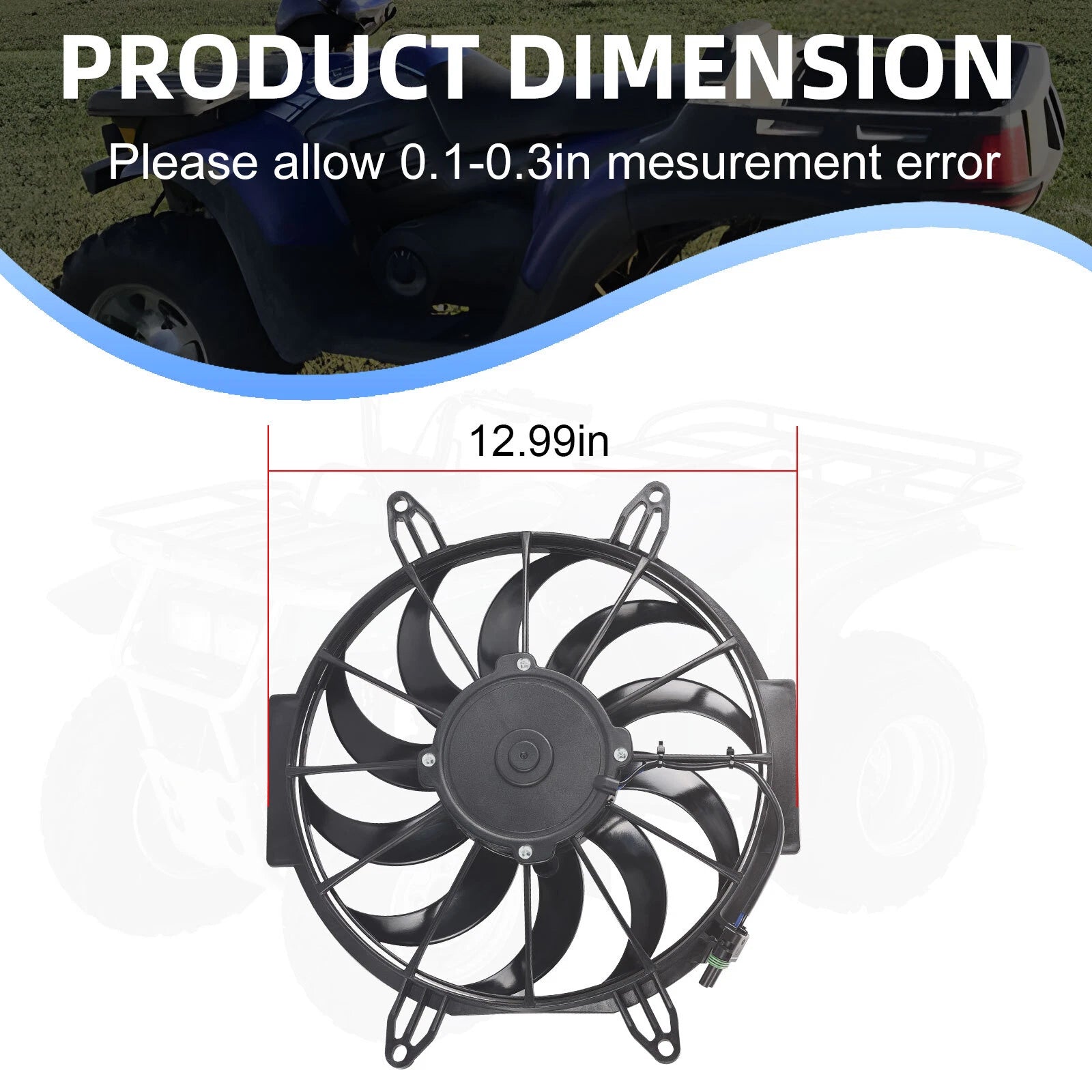 Radiator Cooling Fan Motor 2410383 for Polaris Sportsman 400 450 500 (2000–2023)