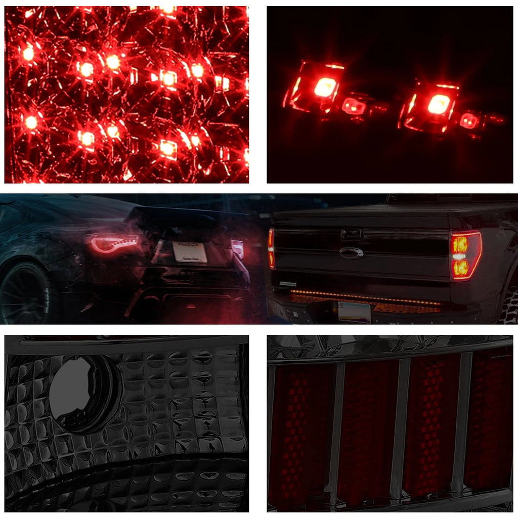 2X Full LED Tail Lights for Tacoma (2005–2015) - Smoked Housing