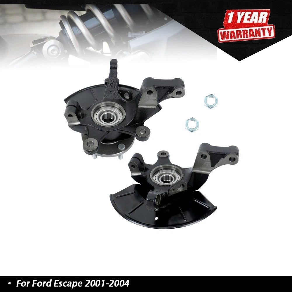 Set of 2 Steering Knuckle Assemblies for Ford Escape (2001–2004)