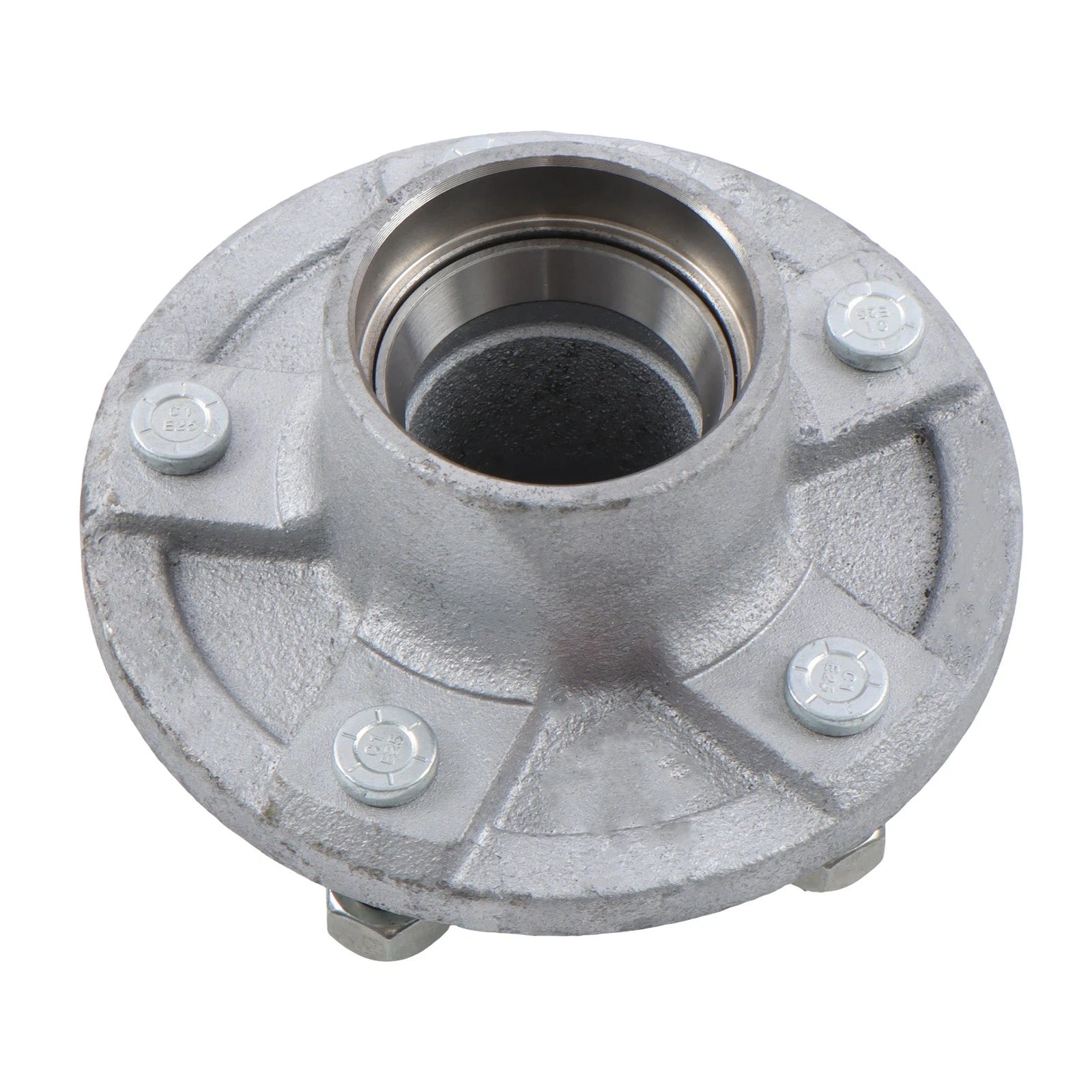 Set of 2 Galvanized Trailer Hub Kits for 3500 lbs Axle (5 on 5)