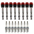 Set of 8 Ignition Coils & NGK Ruthenium HX Spark Plugs for Audi R8 RS5 RS6 (2007–2023)