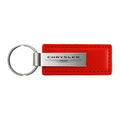 Red Leather Keychain KC1542.CHR - Officially Licensed for Chrysler