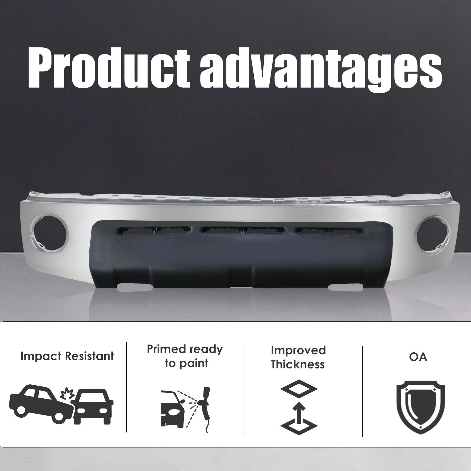 Chrome Steel Front Bumper Face Bar for Toyota Tundra (2007–2013)