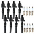 Set of 8 Ignition Coils & Spark Plugs for Ford Lincoln