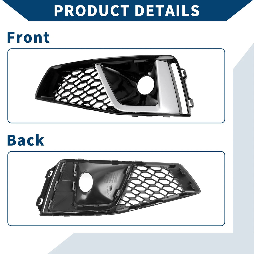 1 Pair Front Fog Light Grill for Audi A6 C7 (2012–2015) No.8WD807681J