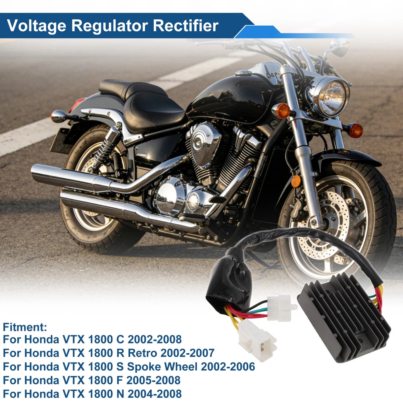 Voltage Regulator Rectifier for Honda VTX 1800 C (2002–2008) 31600-MATE-01
