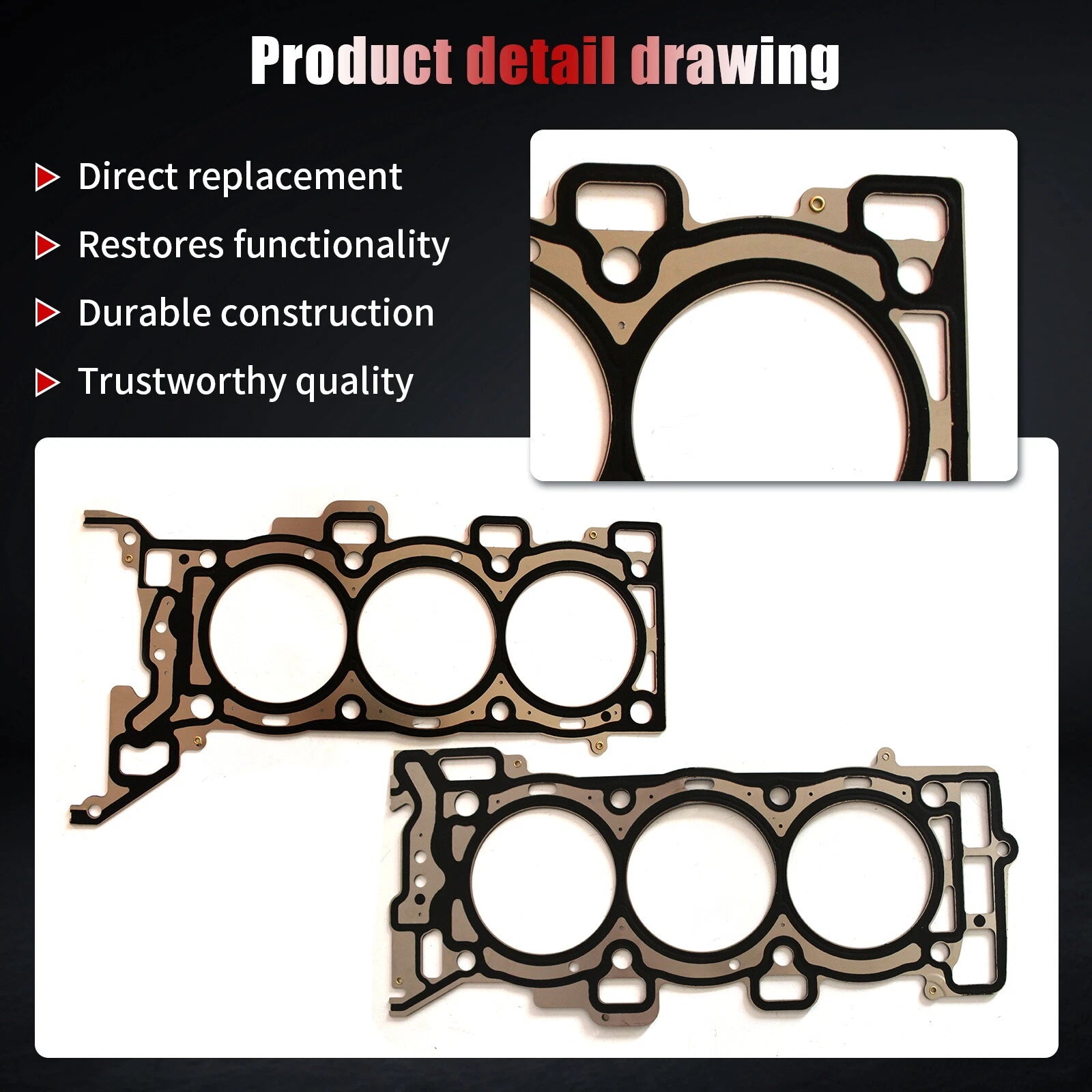Engine Head Gasket Set for Buick Allure LaCrosse Cadillac CTS SRX STS (2004-2009)