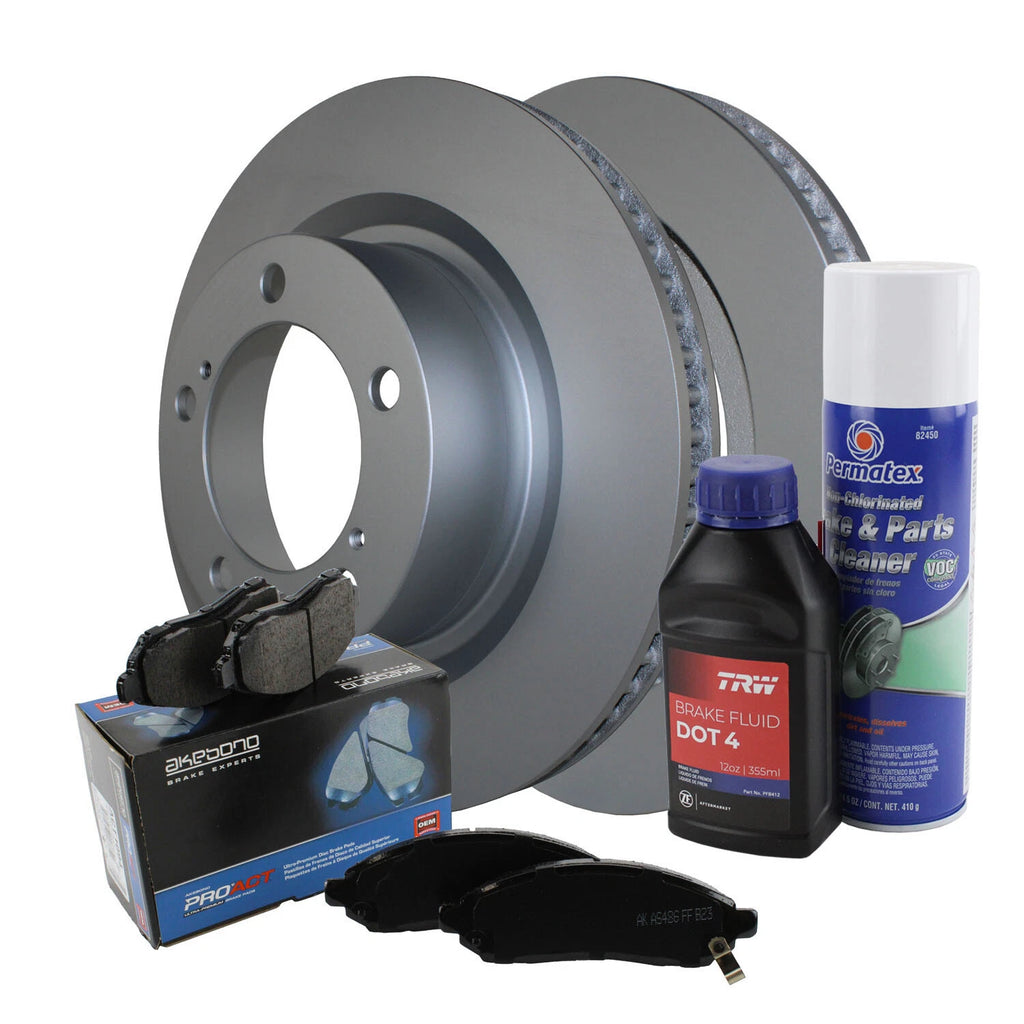 Front Brake Kit 355mm Rotors Akebono Ceramic Pads for LX570 Land Cruiser Sequoia (2008–2021)