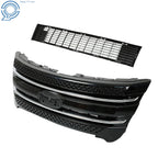 Front Bumper Upper Grille Assembly for Ford Explorer (2011–2015) Glossy Black