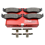 Set of 4 TRW Pro Rear Metallic Brake Pads for Dodge Ram 1500 (2002–2003)