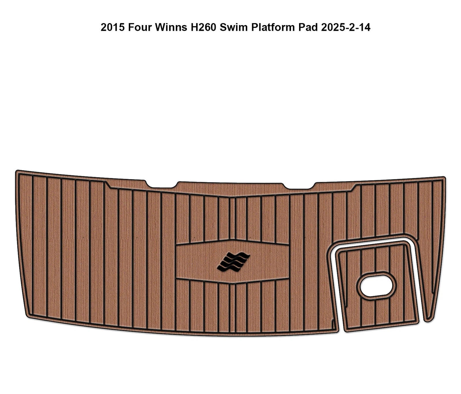 EVA Foam Teak Deck Floor Pad Mat for Four Winns 260 (2015)