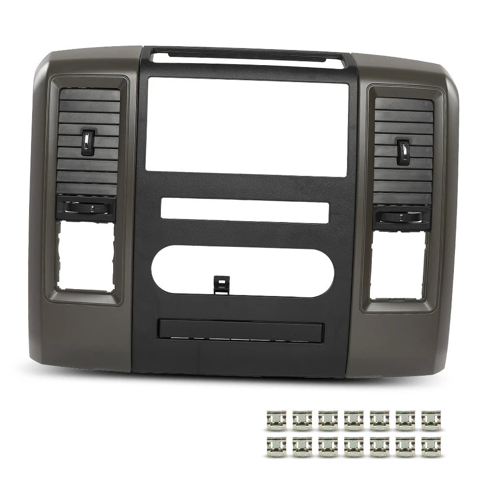 Dash Radio Bezel Climate Trim Panel Vent for Dodge Ram 1500 2500 (2009–2012)