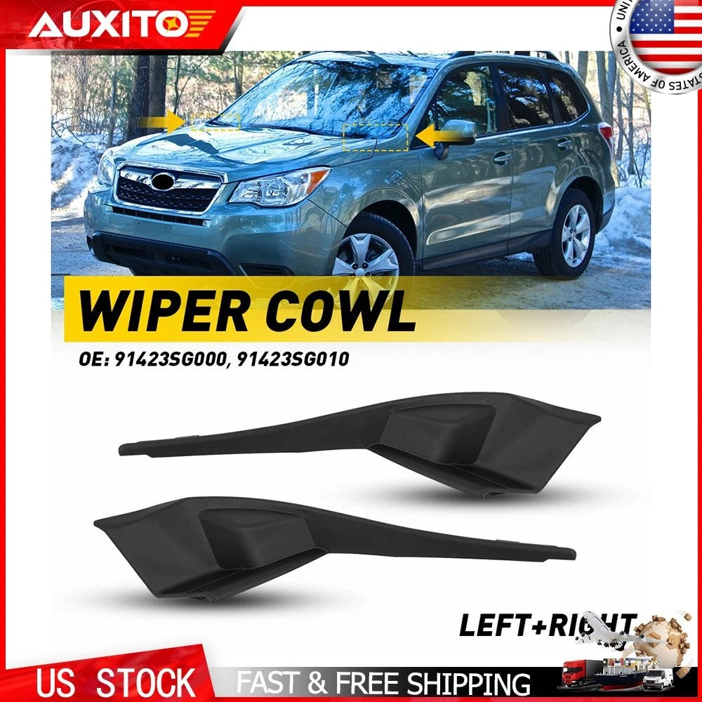 Wiper Grille Trim Panel End Caps for Subaru Forester (2014–2018)
