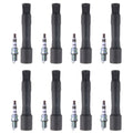 Set of 8 NGK Iridium IX Spark Plugs & Coil Boots for BMW E39 540i E38 740i E53 X5 V8