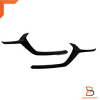 Matte Black Front Lower Grille Trim & Emblem Cover for Mazda BT-50 (2020-2024)
